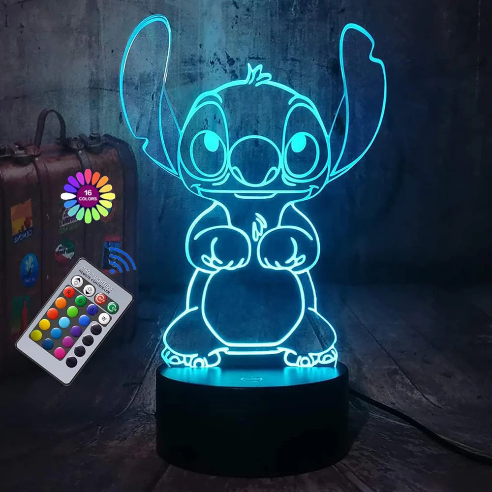 Light 3D Stitch Night with Remote Control and Smart Touch