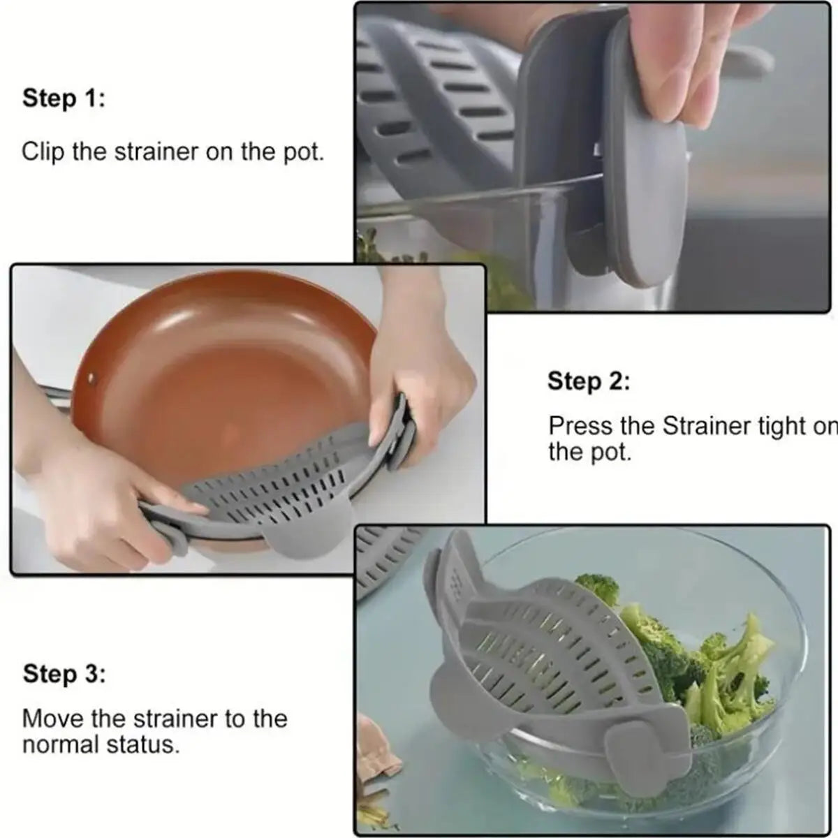 Flexible silicone Pot Strainer, Kitchen Pot Strainer